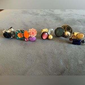 Lot of 6 Philippe Ferrandis Paris cocktail rings.